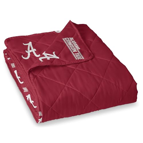 Alabama Crimson Tide NCAA Quilted Throw Blanket Set 60 x 80 in - Official Fan Decor