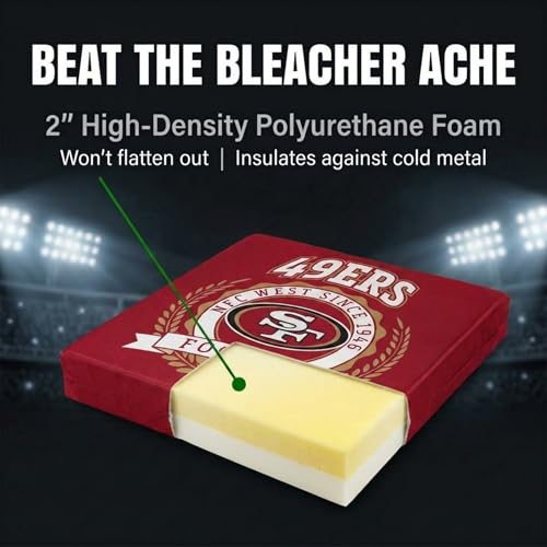 NFL Crest Logo Stadium Cushion - Team Color