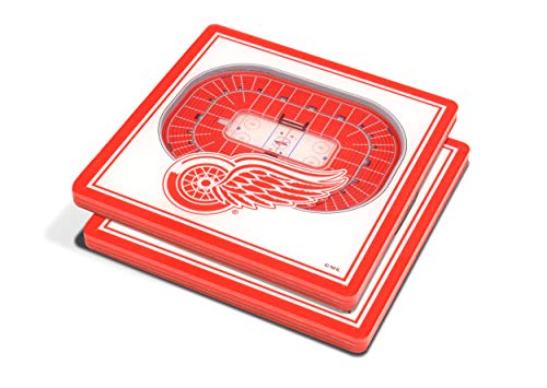 YouTheFan NHL 3D StadiumView Coasters – Detroit Red Wings Pack (2)