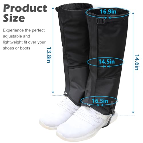 Tlswshsy Black 620D Oxford Leg Gaiters for Trimming - Trimmer Brush Leg Guards