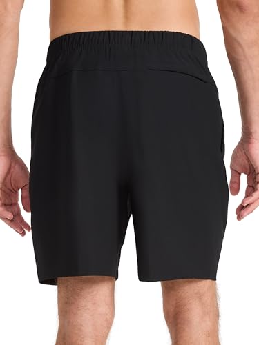 Men's 8-Inch Lightweight Polyester Shorts - Small / Black