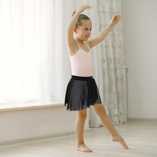 Girls Ballet Dance Skirt - Elastic Chiffon Wrap for 4-6 Years