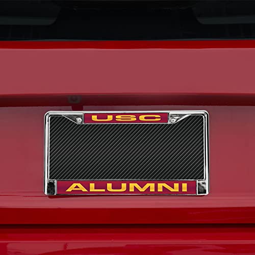 NCAA Chrome License Plate Frame - USC Trojans Team Color