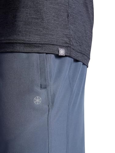 Gaiam Men's Crewneck Top Medium Black Heather - Basic Stretch Midweight Tee