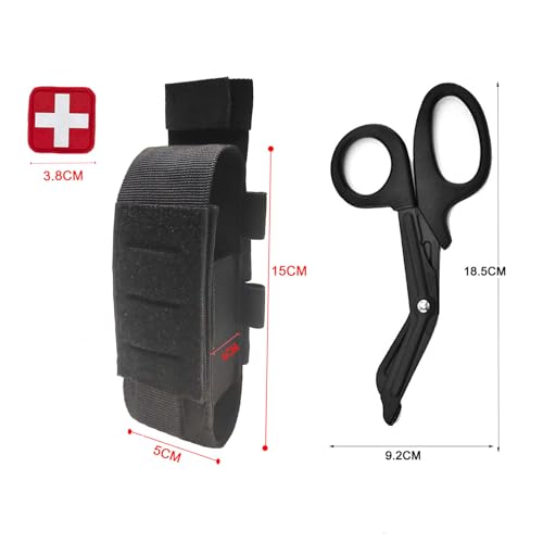 GZWER Tactical Tourniquet Pouch with Shears & Pen - Back Set