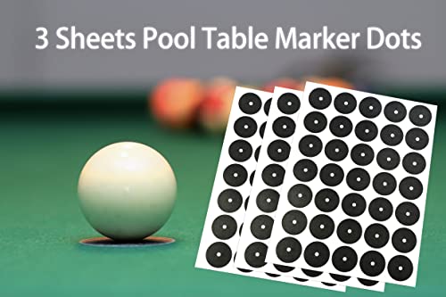 Pool Table Marker Dots - 3 Sheets of Billiard Spot Stickers