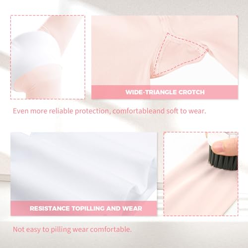 Girls' Ballet Dance Tights - 2 Pairs Convertible Pantyhose - Pink, 6-8 Years