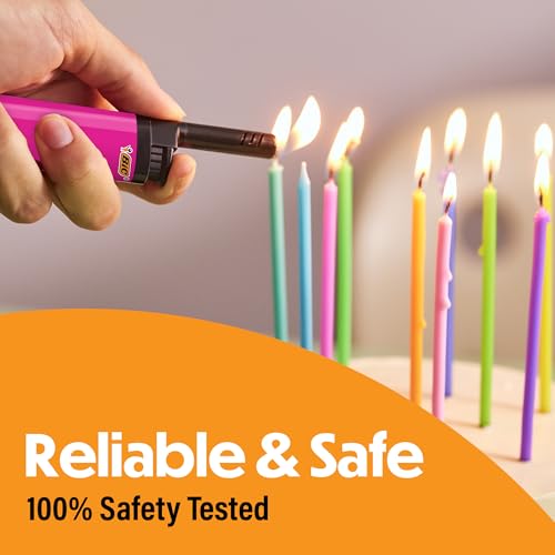 BIC EZ Reach Lighters - 6-Pack Extended-Neck Candle & Fireplace Lighters