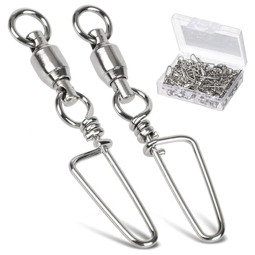 High Strength Fishing Snap Swivels - Stainless Steel Ball Bearing