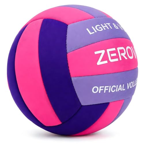 ZERO1ST Kids Soft Silent Size 5 Indoor Volleyball - Purple/Pink