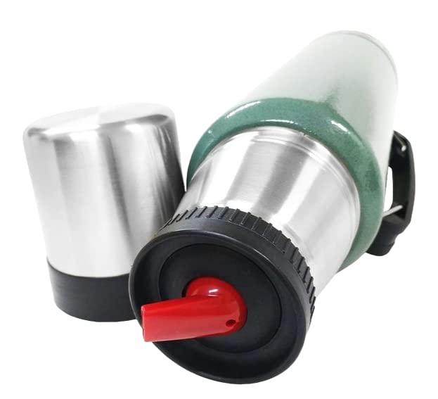 Argentus Thermos Stopper Replacement for Stanley Classic Wide Mouth Bottle Black-Red / 1.1QT