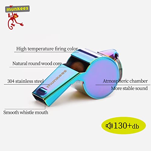 Loud Volume Stainless Steel Whistle - Colorful Variation
