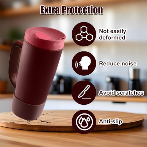 Silicone Boots for Owala SmoothSip Slider Tumbler - Black Cherry, 2pcs