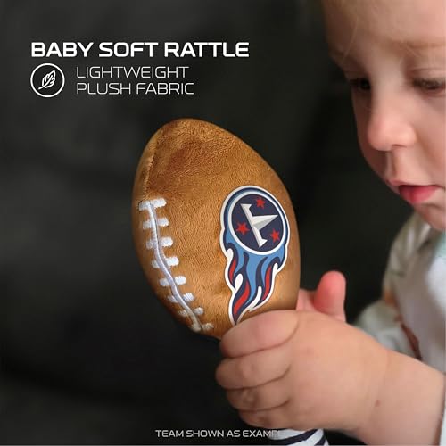 Plush Football Rattle Toy - Soft NFL Baby Rattle for Ages 3+