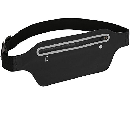 Waterproof Fanny Pack for Running - Adjustable Waist Bag - Black