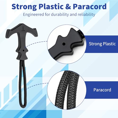 Heavy Duty Zipper Pulls - 4 Pack Durable T-Shaped Pullers for Coolers & Backpacks