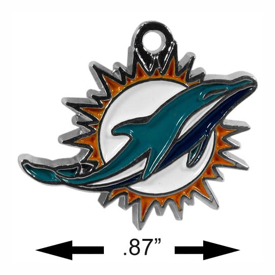 Miami Dolphins Women's Dangle Earrings - Team Color Charm