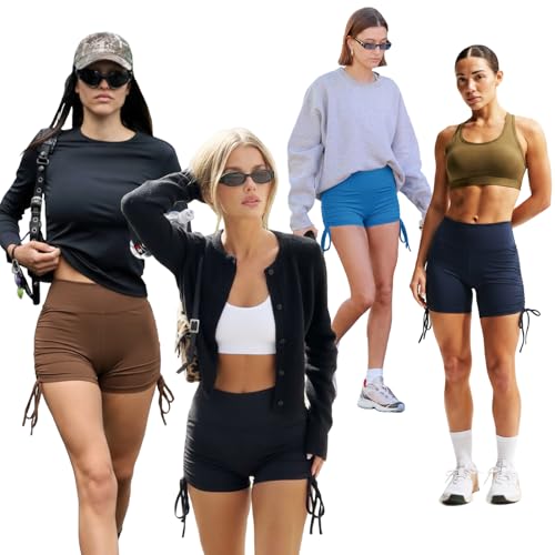 High Waist Biker Shorts for Women - Pink, XX-Large-3X-Large