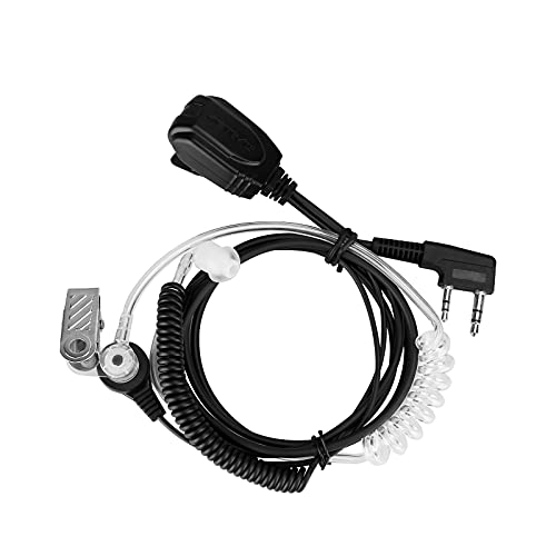 Retevis Walkie Talkie Earpiece with Mic,Clear Acoustic Tube,2 Pin,for RT22 RT68 RT21 H-777 RT22S RT27 RT18 RB45, Compatible with BAOFENG UV-5R Kenwood pxton 2 Way Radio, 2 Way Radio Earpiece(4 Pack)