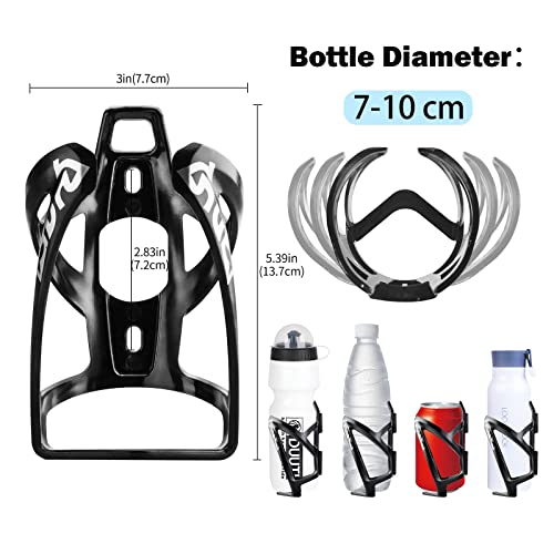 Black Suruid Bike Bottle Cage & 25oz BPA-Free Water Bottle for Cycling