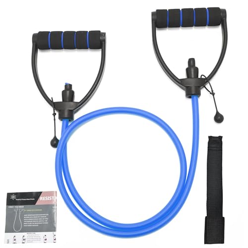 ZHIAMZ Blue Extra Heavy Resistance Exercise Bands with Handles & Door Anchor