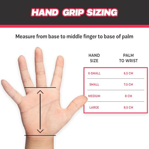 Leather Palm Hand Grips for Kids - Gymnastics & Weightlifting - Small/Pink White