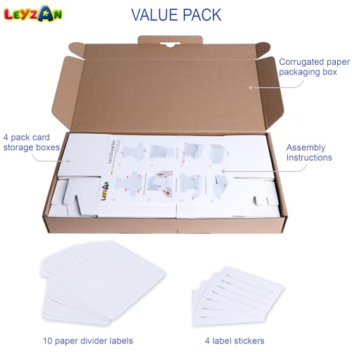 Trading Card Storage Box - 4-Pack 400 Count, 7in Standard