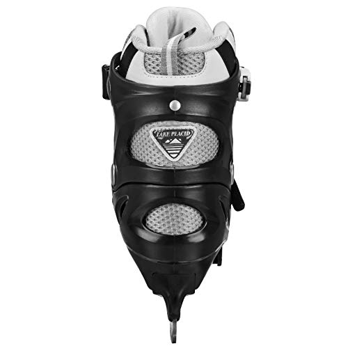 Adjustable Youth Ice Skates - Black/White/Grey, Size Small Junior 10-13
