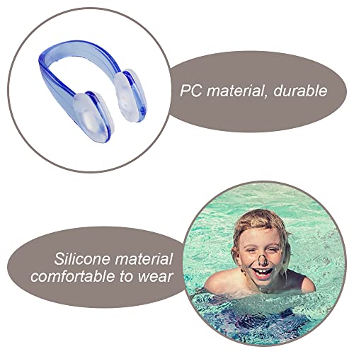 8-Pack Silicone Swimming Nose Clips - Waterproof Reusable Nose Plugs