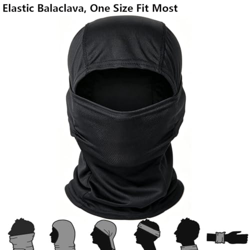 Tactical Airsoft Vest Set with Cap, Gloves, & Balaclava - Black