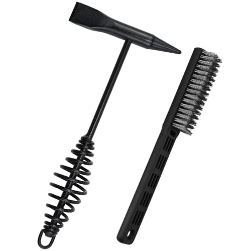 Chipping Hammer and Wire Brush Set ? 10.6 in Heavy Duty Welding Hammer with Spring Handle and Steel Bristle Brush, Welding Tools and Accessories for Weld Slag Removal