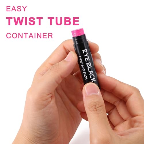 Hot Pink Glitter Eye Black Stick - Anti-Glare Sports Makeup