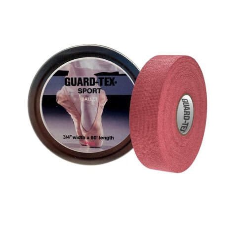 Guard-Tex® Pink 3/4" Self-Adhering Toe Tape with Protective Tin – 90ft Roll | Sweatproof Blister Protection, Comfortable, Strong, No Sticky Residue – Ideal for Ballet Dancers
