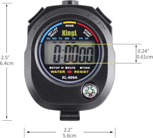 Digital Stopwatch Timer with Large Display and Alarm Function