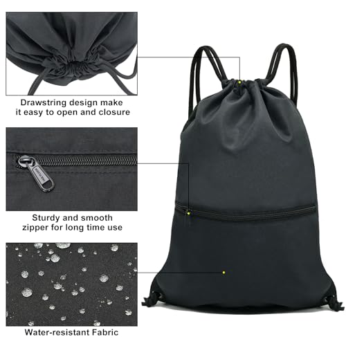 Drawstring Backpack Sport Gym Sackpack for Travel & Fitness