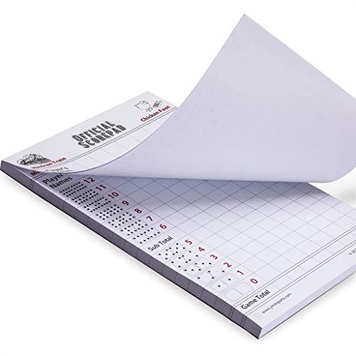Dominoes Scorepad for Mexican Train & Chicken Foot - 60 Sheets, 8.2 x 5.5 in