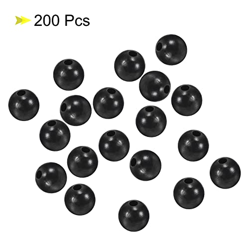6mm Soft Plastic Fishing Beads - Durable Round Bait Tackle (200 Pieces)
