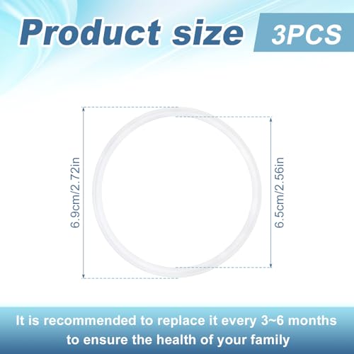 Water Bottle Gasket Replacement - 6 Silicone Seal Rings
