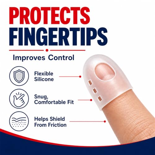 Silicone Fingertip Grips - 16 Count, 4 Sizes for Secure Handling