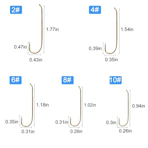 150pcs Long Shank Fly Tying Hooks - Golden #4 for Trout & Panfish