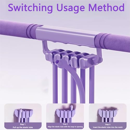 Adjustable Pedal Resistance Band with Handles - Purple