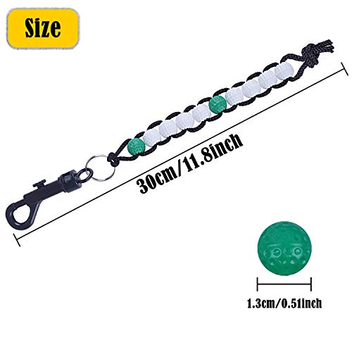 Golf Score Counter Beads - 2pcs Green & White Stroke Tracker