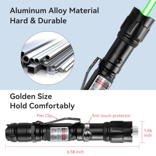 Rechargeable Green Laser Pointer - High Power Long Distance Flashlight