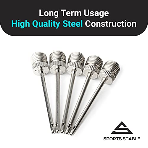 Ball Pump Needle Set - 5 Stainless Steel Inflating Needles
