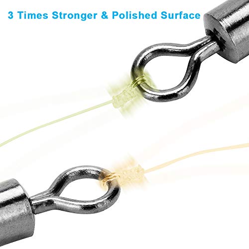 200pcs Heavy Duty Fishing Swivels - Stainless Steel Barrel Swivels