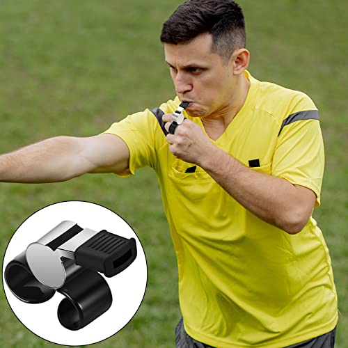 Loud Hockey Referee Whistle Set - 2 Pcs with Finger Grip