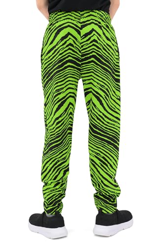 Z88 The Original Unisex Youth Pants - Black/Neon Green Zebra