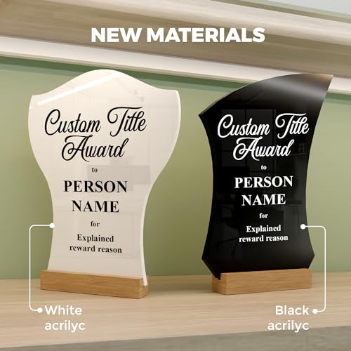 Personalized Acrylic Trophy Award - 1/8" Thick No Logo