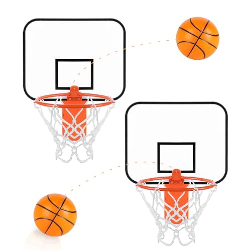 Mini Basketball Hoop Trash Can Set, Clip-On for Office Desk with