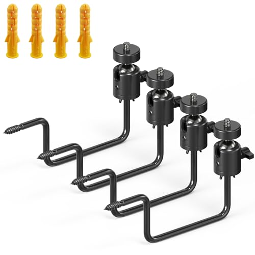 ORIPIK 4 Pack Trail Camera Tree Mount - 360° Adjustable Game Camera Holder with 1/4 Inch Screw, Easy Installation, Compact & Durable